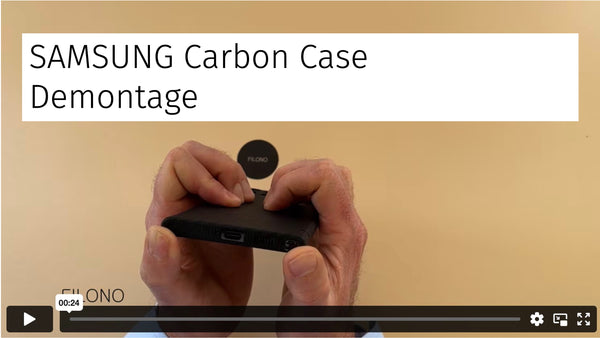 Zum Demontagevideo Samsung Carbon Case