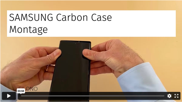 Zum Montagevideo für Filono Samsung Carbon Case 