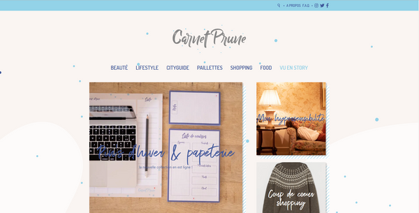 Carnet Prune | Blog Lifestyle