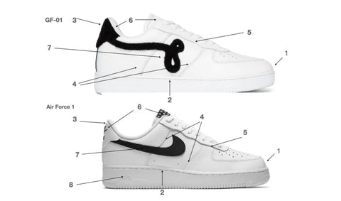 Comparaison Nike Air Force 1
