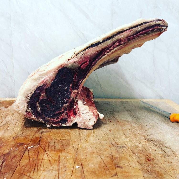 grass fed, dry-aged beef