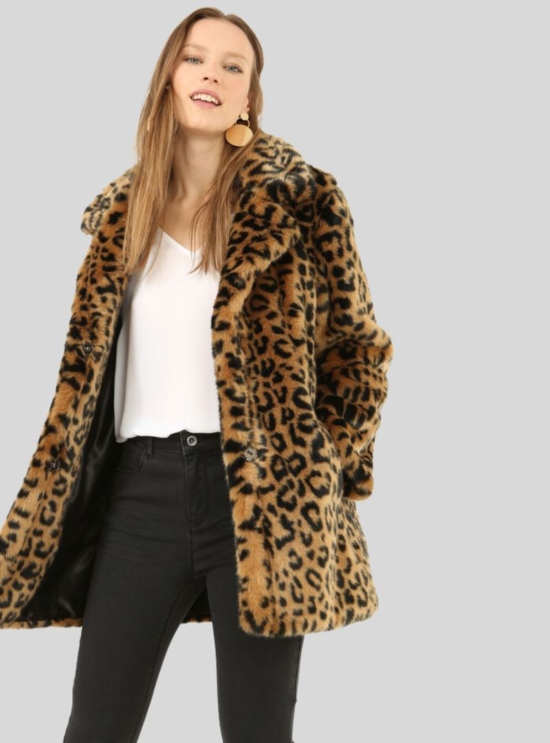 Leopard Faux Fur Coat