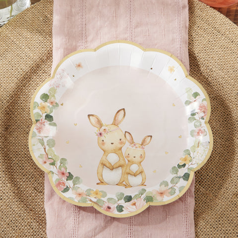 A Pink Woodland Baby Shower - 7" paper plates