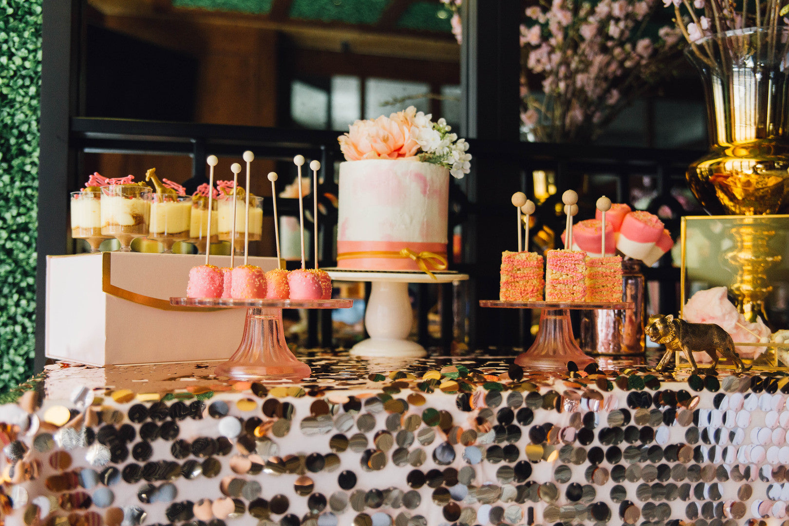 Dessert Table With Cake Pops | A Luxe Circus Baby Shower | Kate Aspen