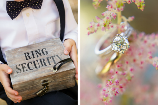 Ring Bearer Ring Security and Wedding Rings | Spring Wedding | Paris Mountain Photography