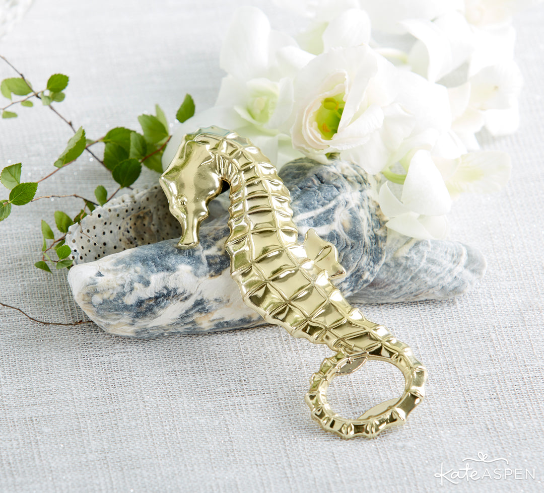 Seahorse Bottle Opener | 10 Coastal Favors & Decor For A Seaside Escape | Kate Aspen