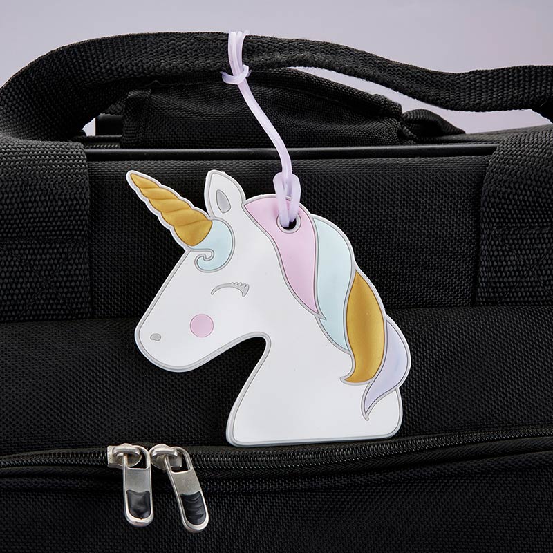 unicorn luggage tag