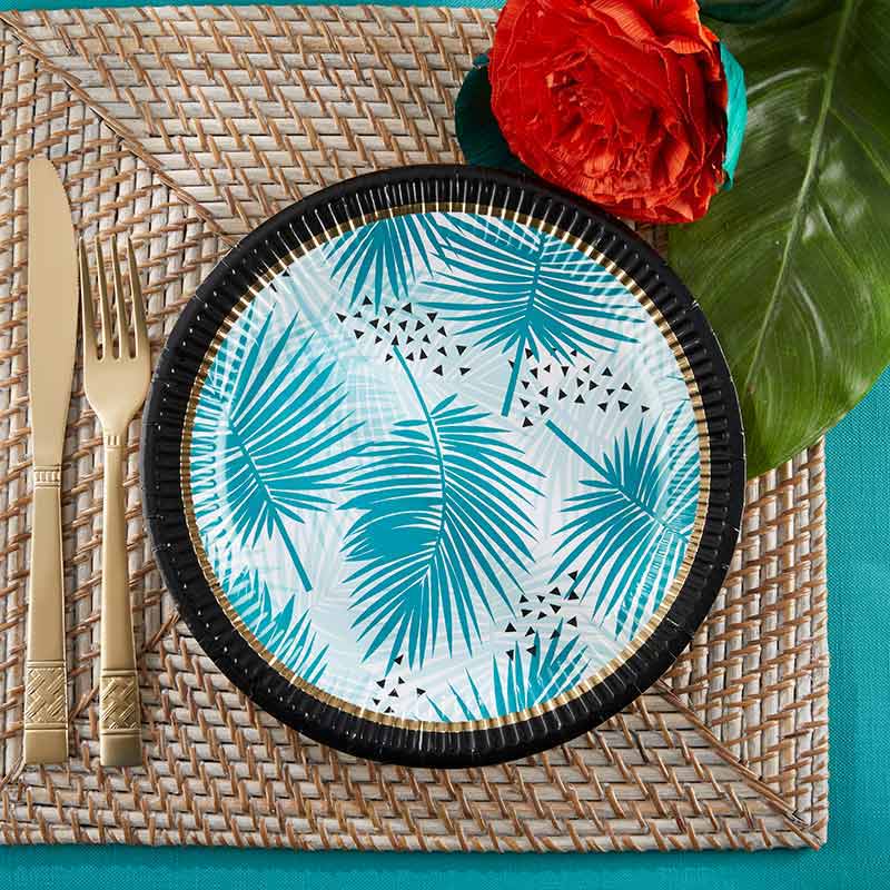 Tropical Chic 9 in. Paper Plates (Set 