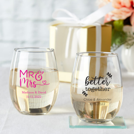 White 9 oz. Glassware Gift Box with Ribbon (Set of 20)