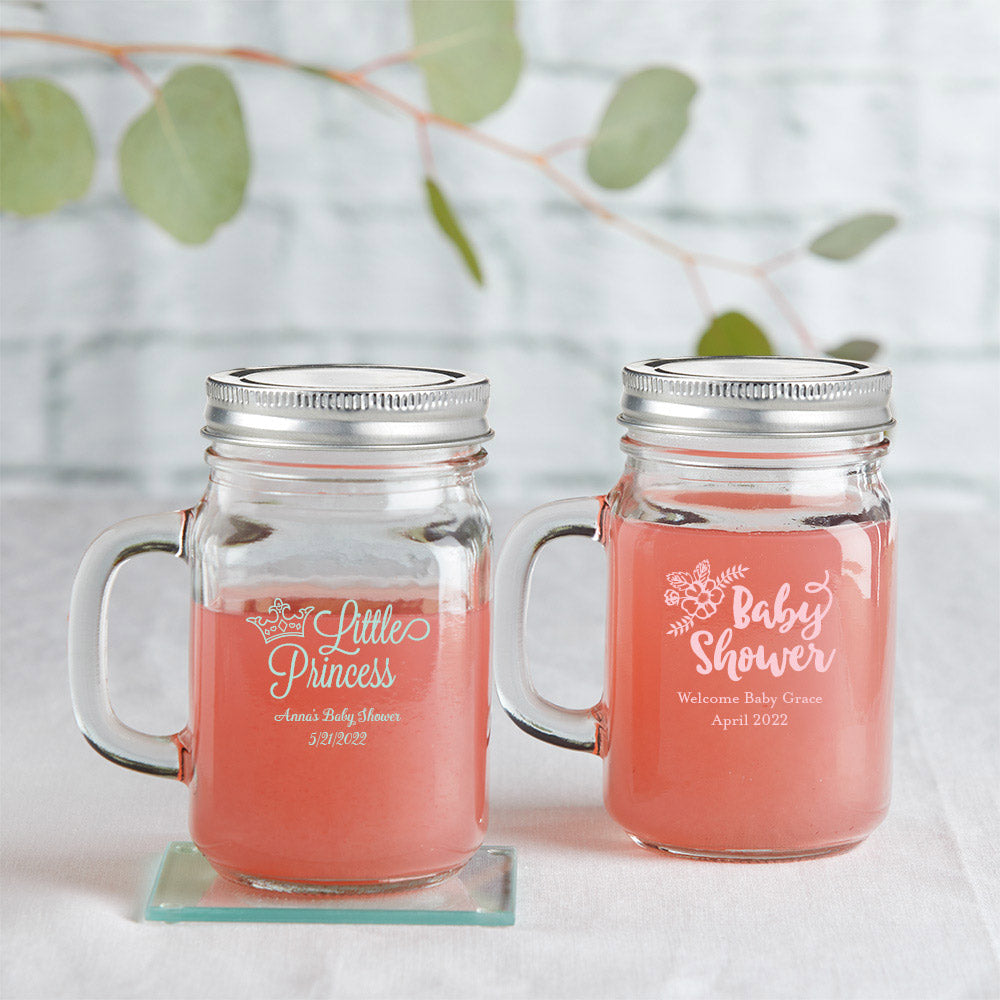 baby shower mason jar