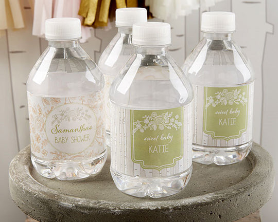 Personalized Water Bottle Labels - Rustic Charm Baby Shower