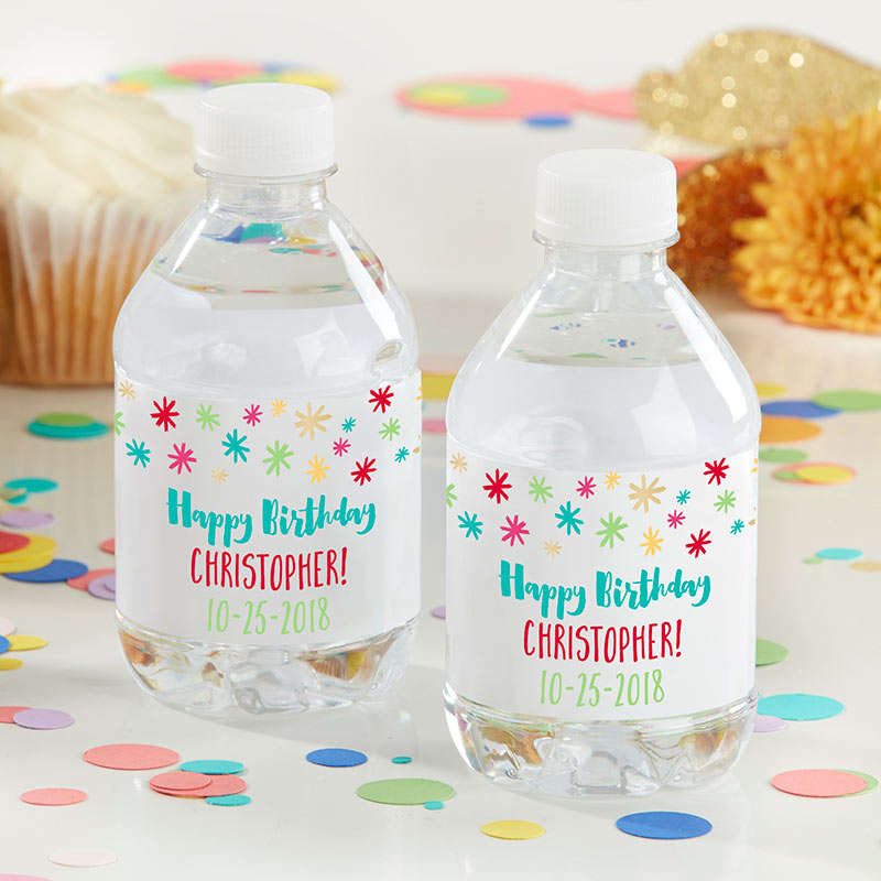 Personalized Water Bottle Labels Happy Birthday Kate Aspen