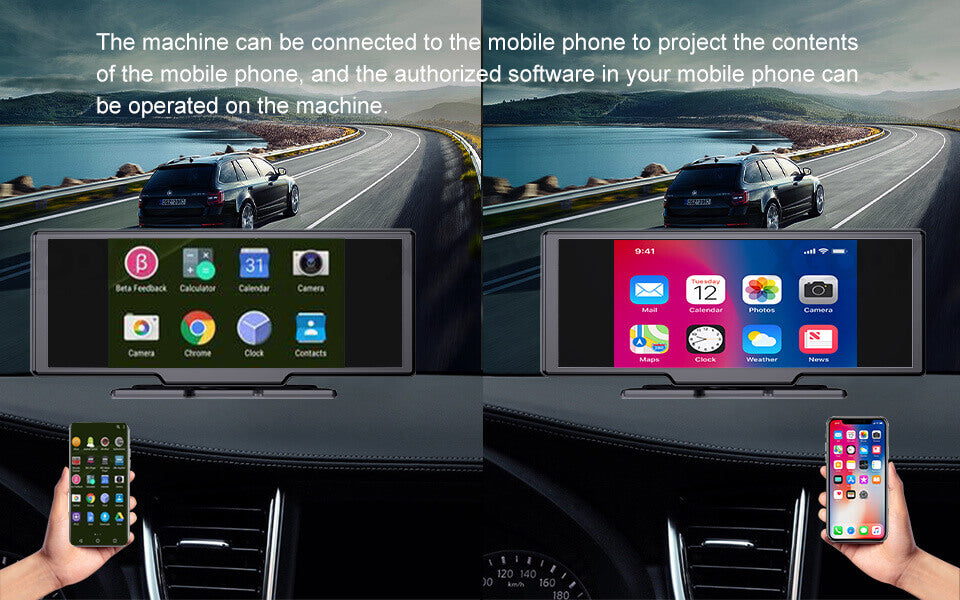 Driving recorder mobile phone screen projection