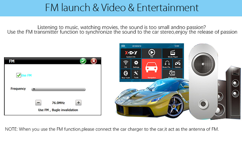FM launch & Video & Entertainment, GPS