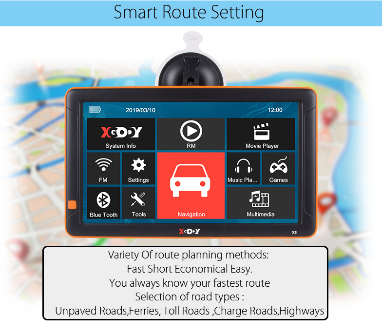Smart Route Setting, GPS navigation