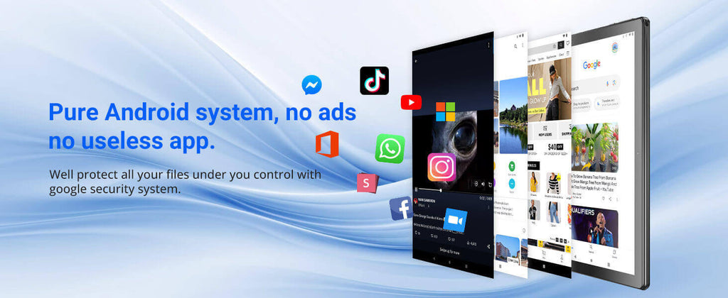 Pure Android system, no ads no useless app.