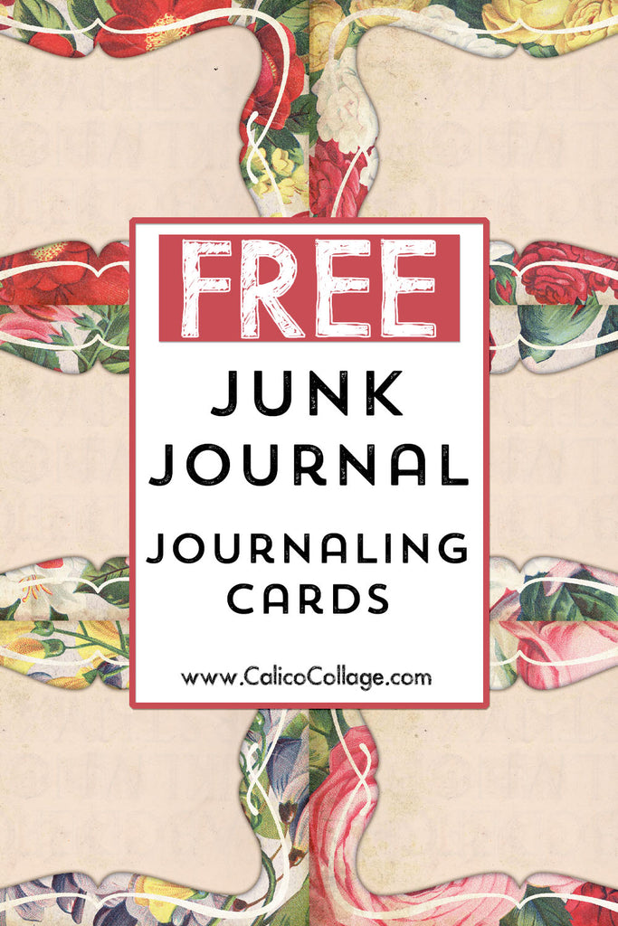 Free Flower Junk Journal Journaling Cards – CalicoCollage