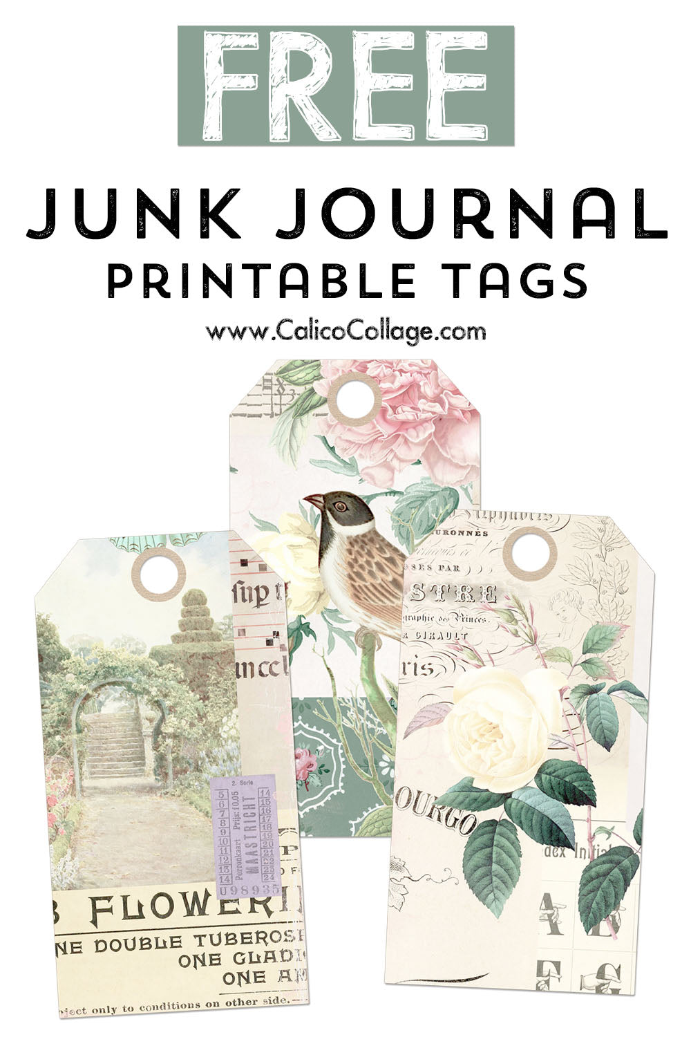 Printable Junk Journal Tags