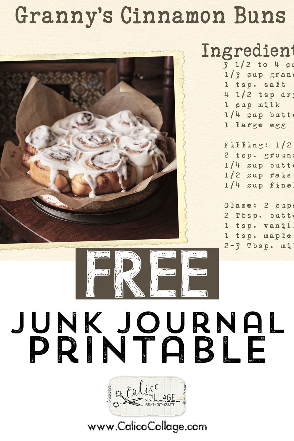 Vintage Recipe Ephemera for your Junk Journals