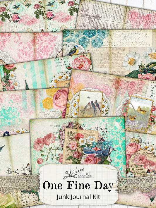 Book Junk Journal Papers, Junk Journal Printable – CalicoCollage
