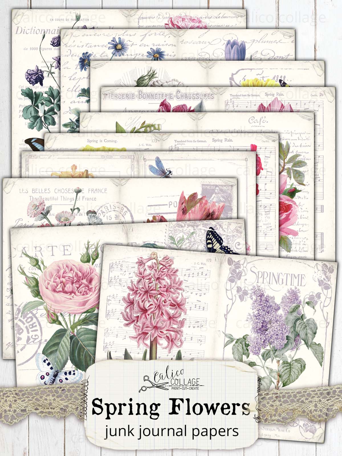 Spring Ephemera Junk Journal Bundle – CalicoCollage