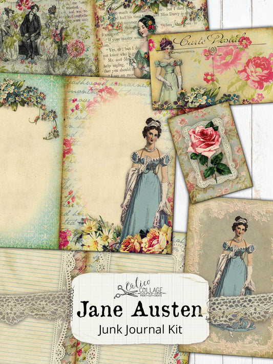 Jane Austen Printable Junk Journal Kit – CalicoCollage