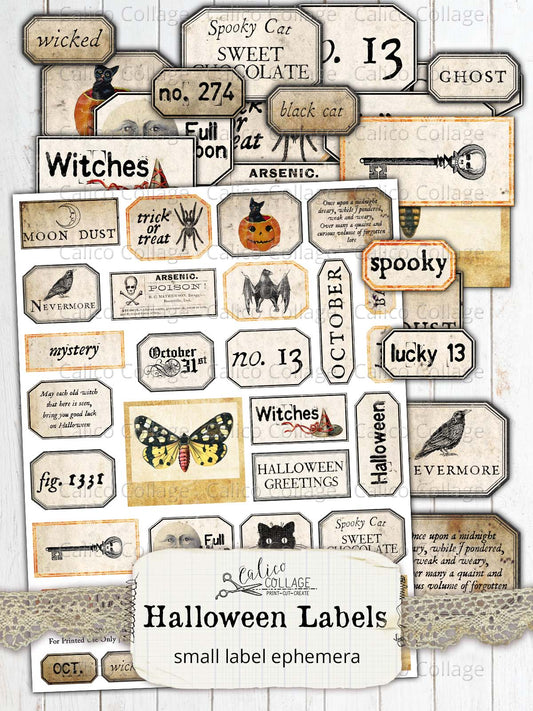 Printable Numbered Labels, Junk Journal Supplies – CalicoCollage