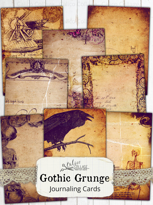 Victorian Goth Junk Journal Kit, Digital Download, Gothic Junk Journal  Supplies, Journal Pages, Ephemera, Bookmarks, ATC Cards 