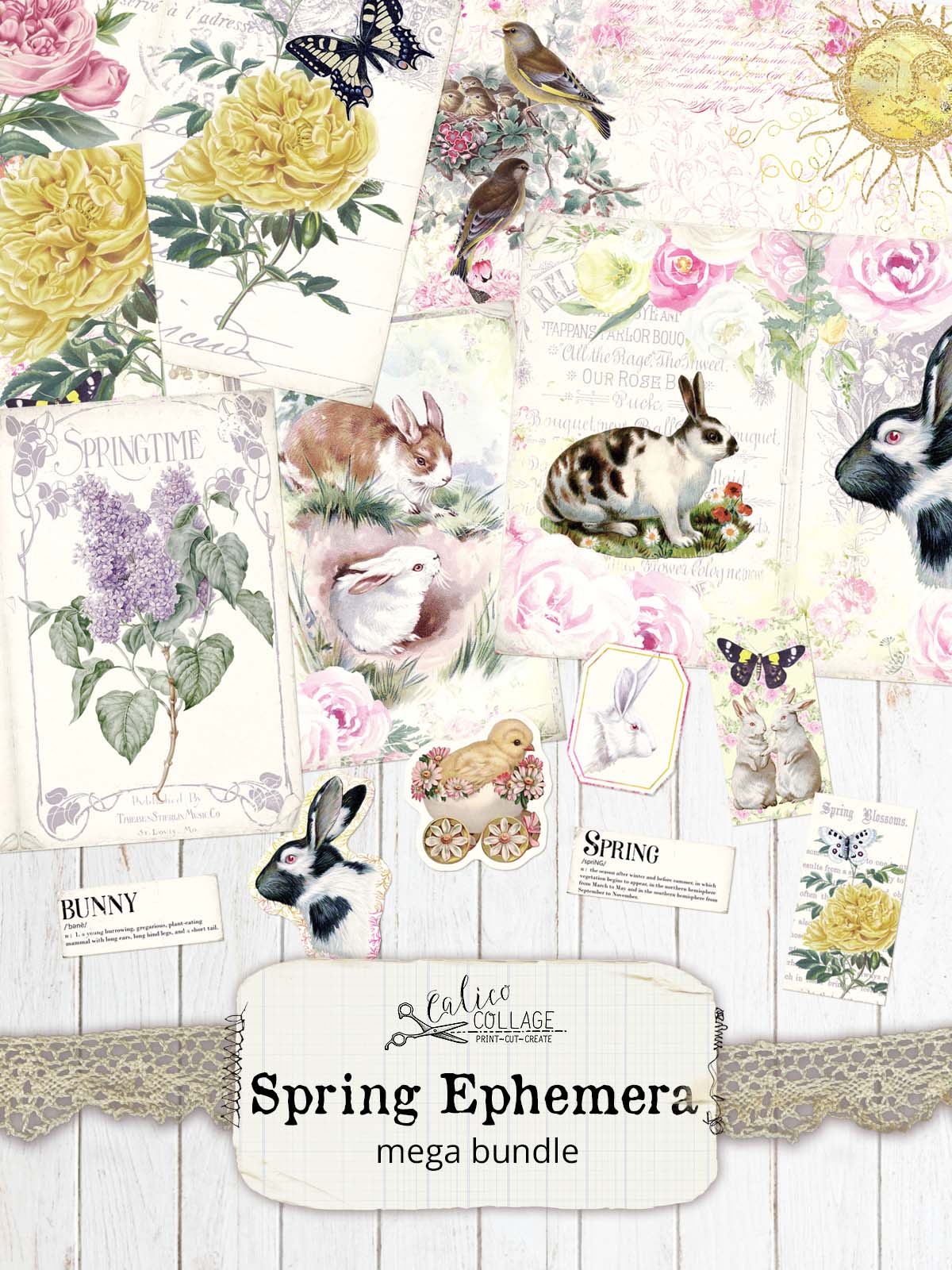 Spring Ephemera Junk Journal Bundle – CalicoCollage