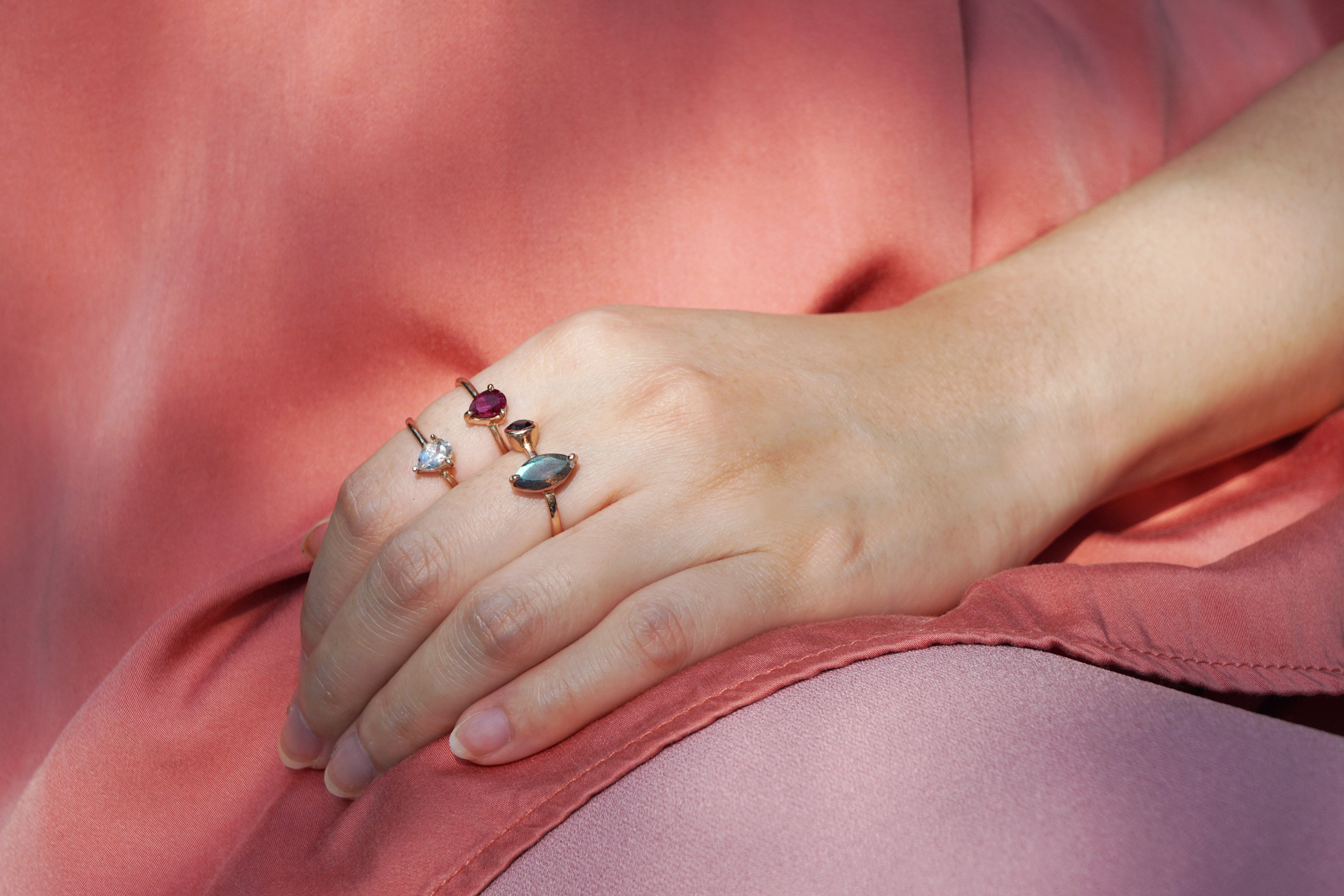 Anais Ring - Labradorite – Secret Clovers