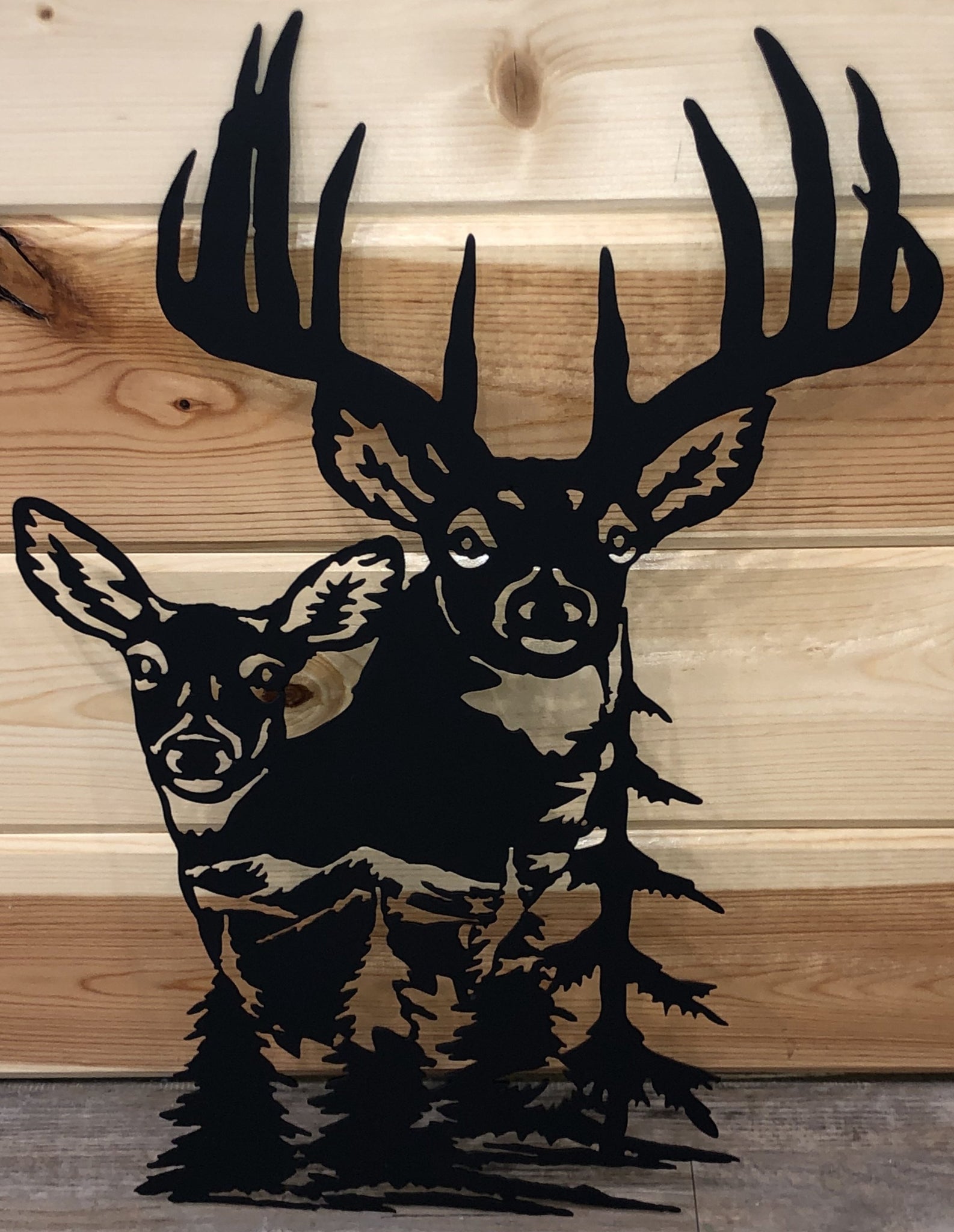 deer head metal art