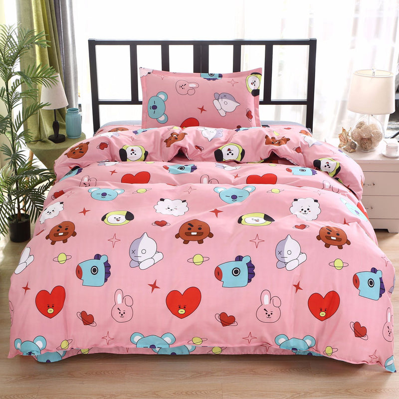 Bts Bed Set Bts Comforter Bts Bedding Bt21 Store Bt21 Bed