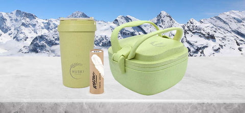 travel coffee cups and lunch boxes