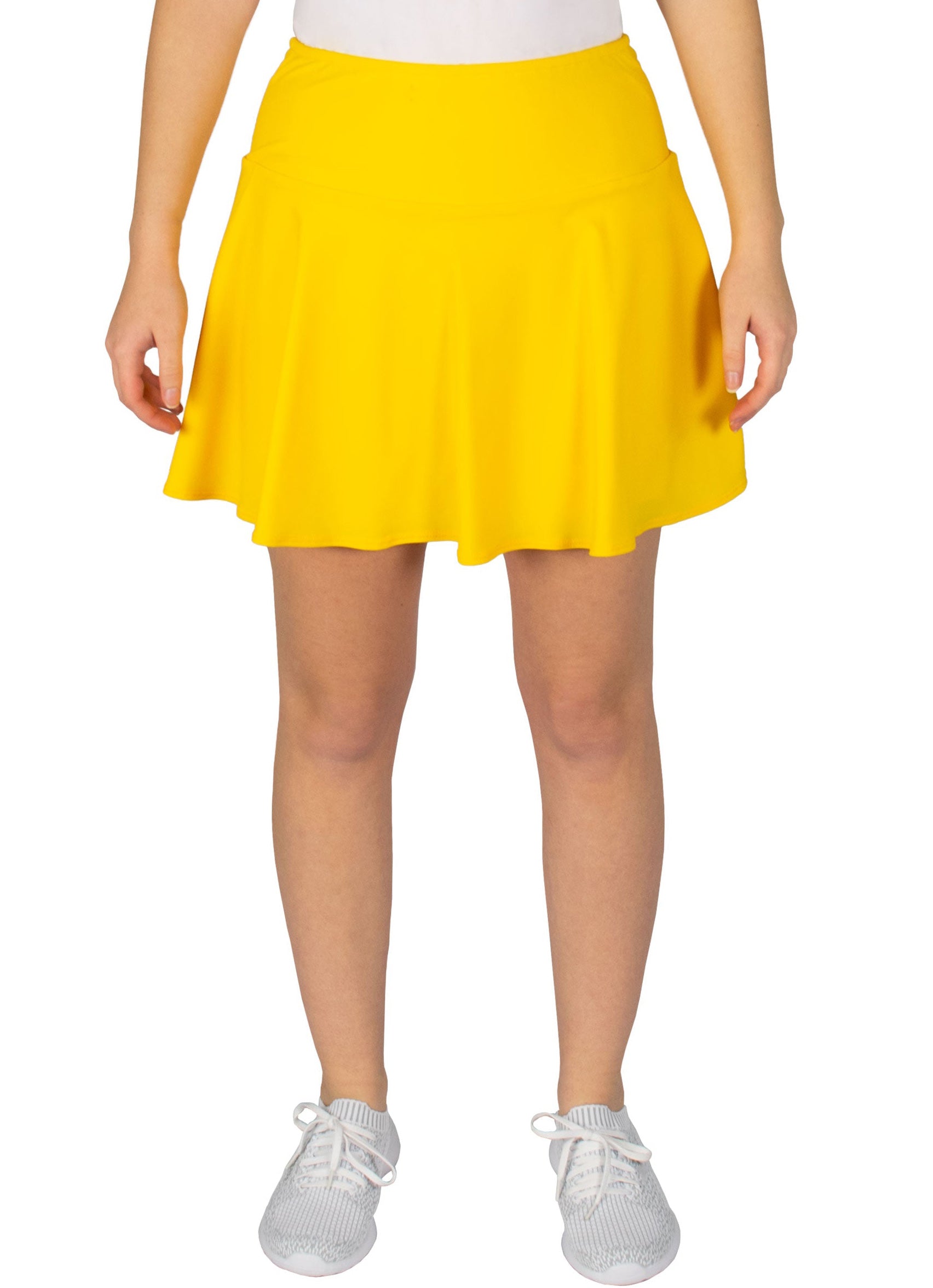 Yellow solid skirt