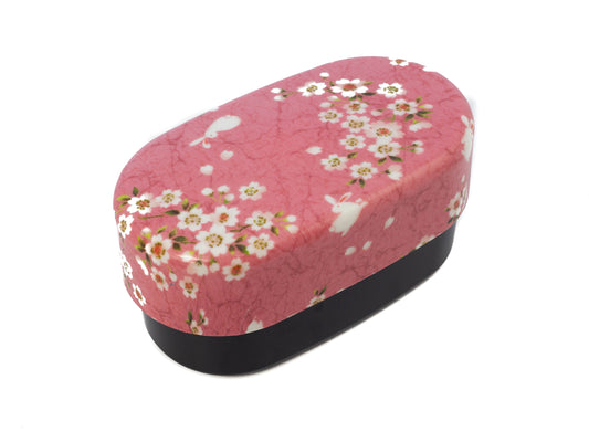 Sakura Rabbit Slim Compact Bento Box | Pink