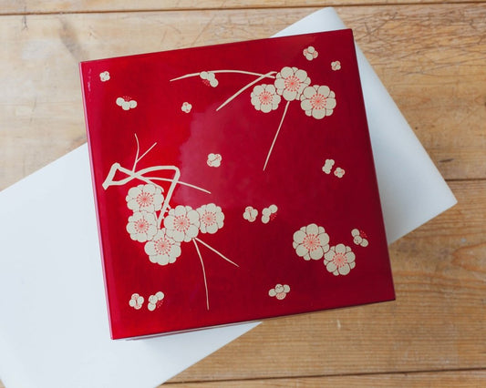 Two-Tier Cherry Blossom Square Bento Box | Pink