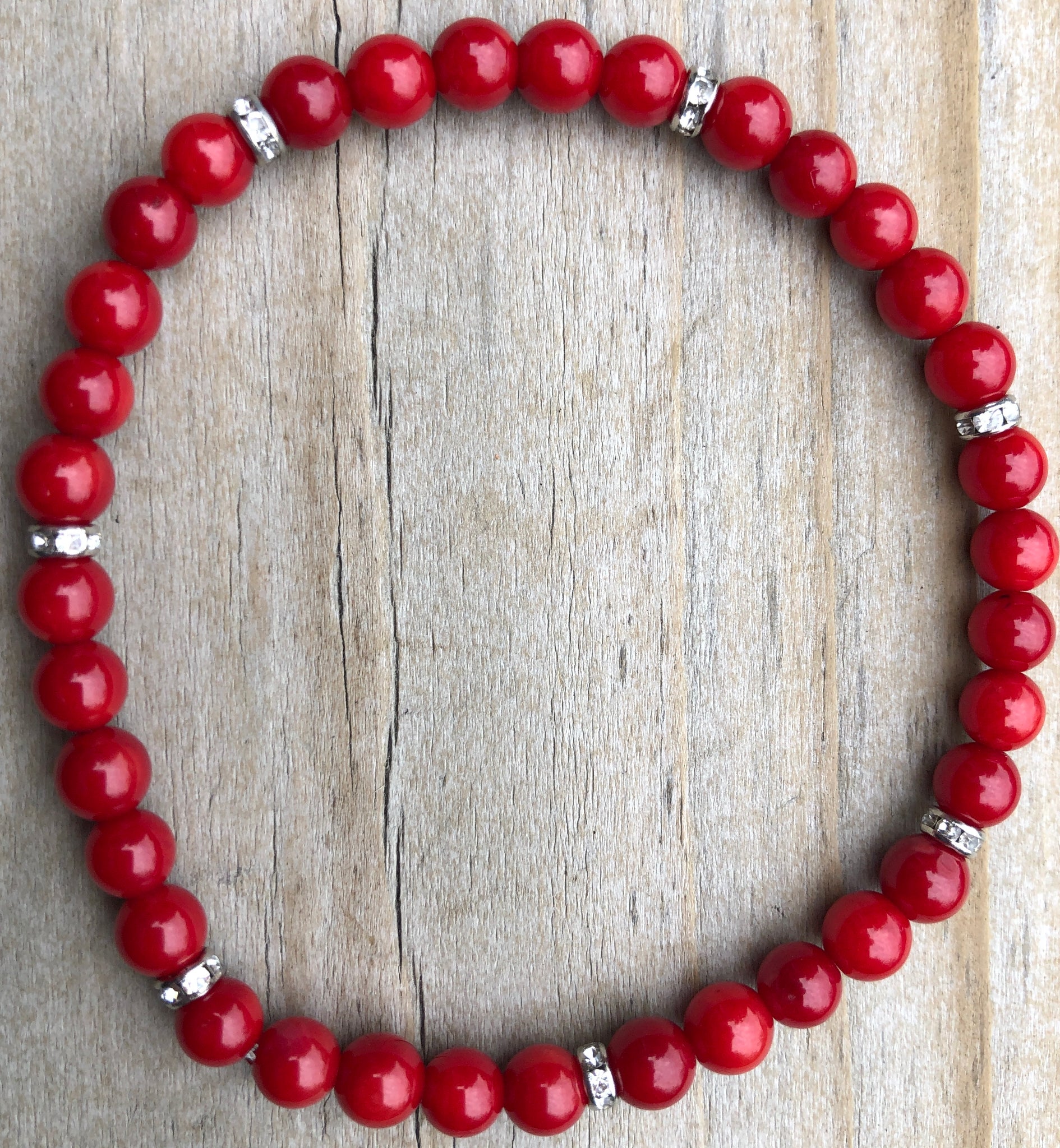 Mini Red Sea Coral Bamboo Gemstone 