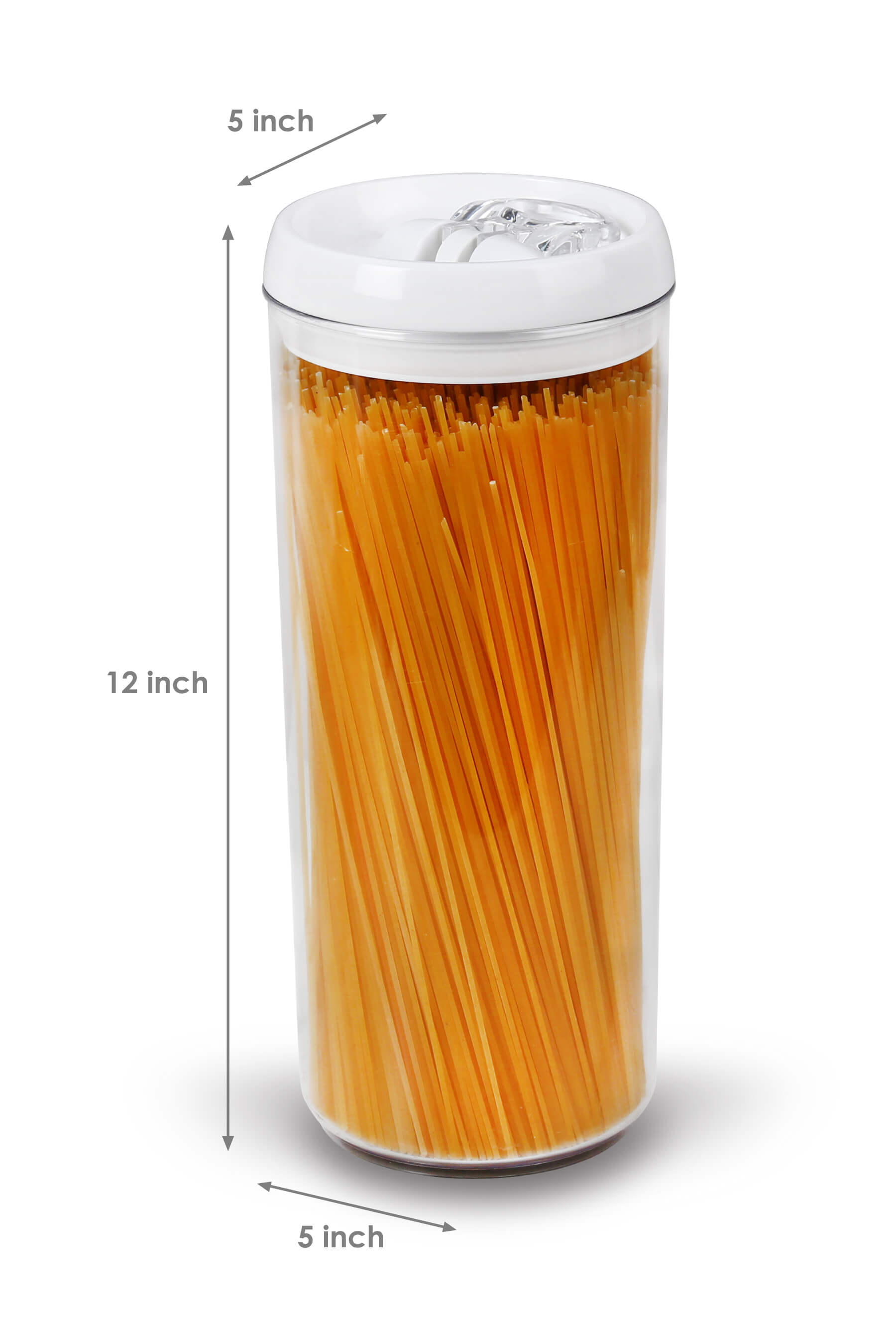 Felli Flip Tite Food Storage Container 5” LARGE Air Tight Lid Easy Lock Top  Plastic Kitchen Canister Jar for Pantry Brown Sugar Flour Rice Grain