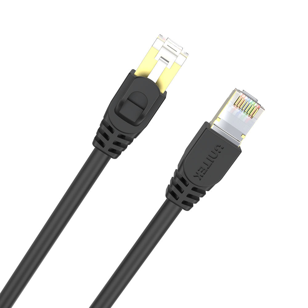 CABLE DE RED RJ-45 PATCH CORD CAT. 7 SSTP DE 10 METROS 10 GBPS 23AWG NEGRO  NETCOM – Compukaed