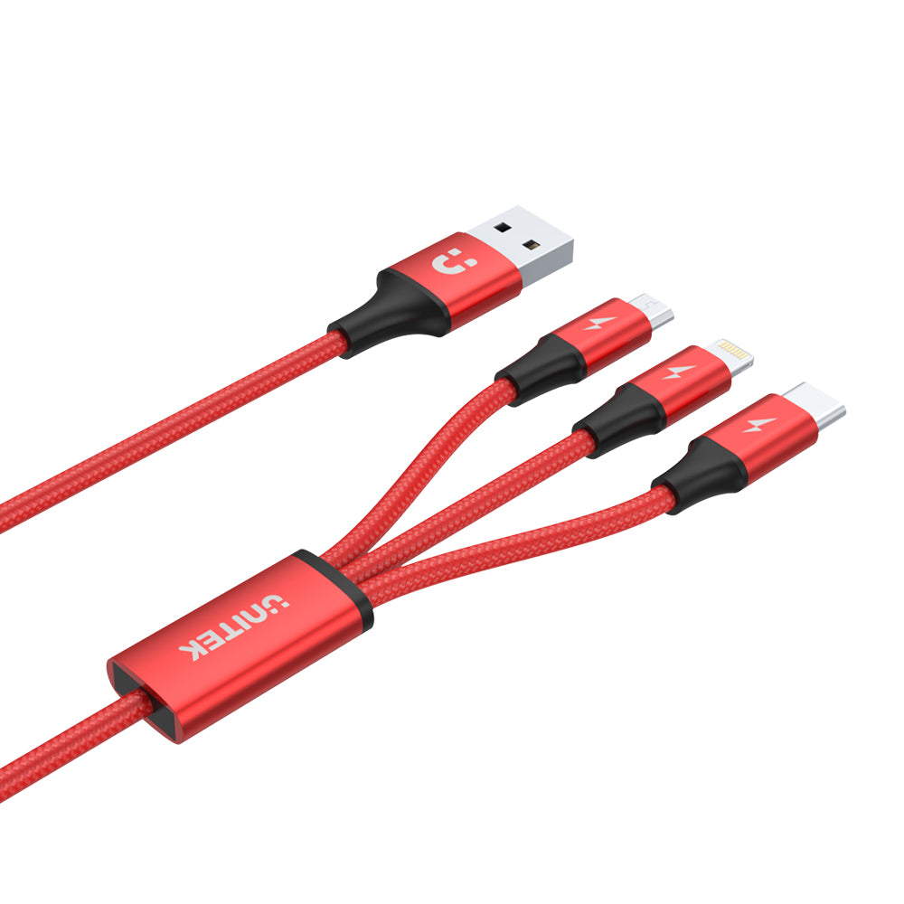 Cable Usb 3En1 Micro/Lightning/Type-C 3M DAIRU