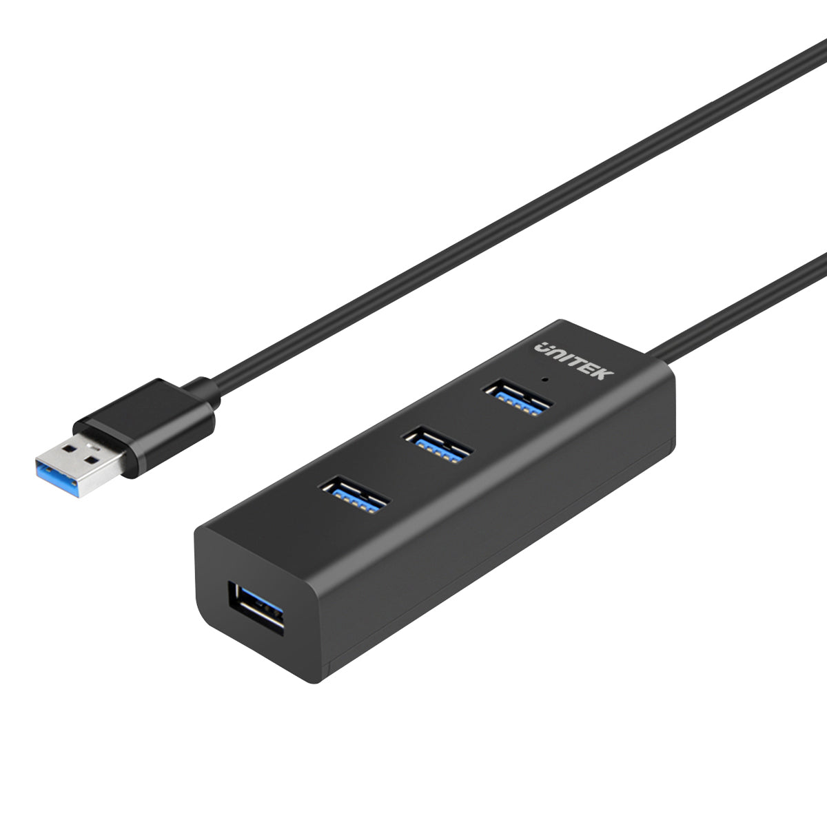 Qeefun 4-Port USB 3.0 Hub with 2ft Extended Cable with Individual LED