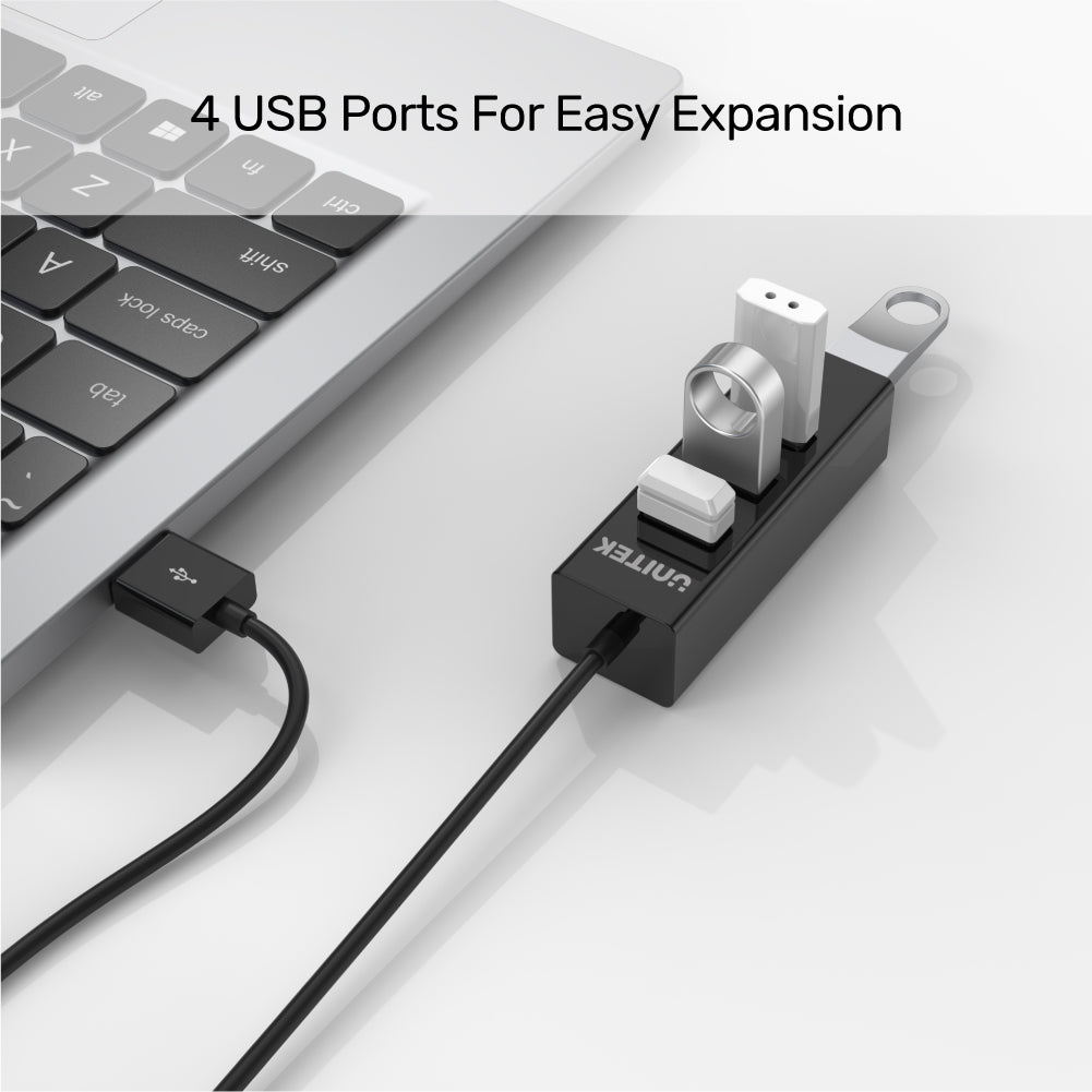 Cable Matters Ultra Mini 4 Port USB Hub with Long 4 ft Extension Cable Tail USB 30 Hub, USB 3 Hub, USB Hub Long Cord, USB Extension Cable Multiple Po