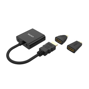 probleem Correspondent Ongelofelijk HDMI to VGA Adapter with 3.5mm for Stereo Audio plus Mini & Micro HDMI