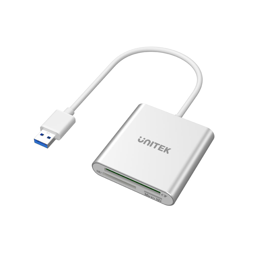 USB 3.0 3 Ports Memory Card Reader with USB-C Adapter