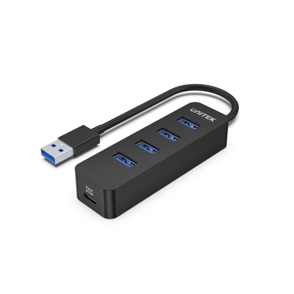 Qeefun 4-Port USB 3.0 Hub with 2ft Extended Cable with Individual LED