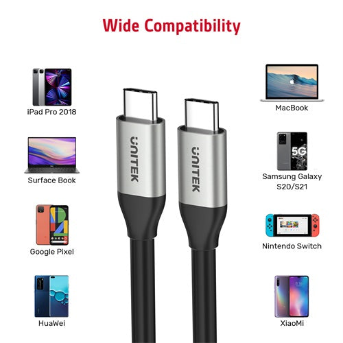 Nanocable - Conexion USB-C Macho - USB-C Hembra 2M 3.2 GEN2x2 4K/60Hz -  10.01.4402
