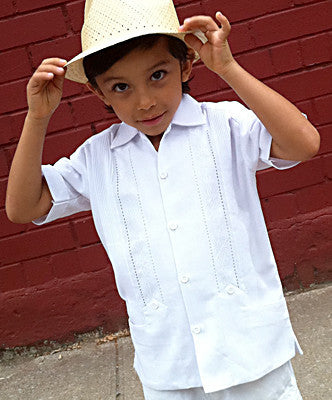 Children's Guayabera of 100% cotton for infants, kids and adolescents –  huitzilli