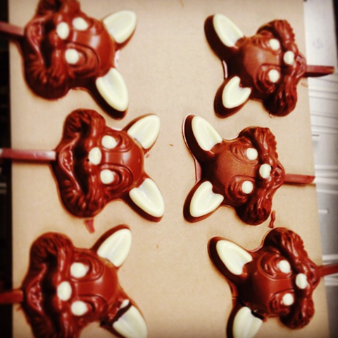 Milk Chocolate Bunny Pop made by Zoe's Chocolate Co. in Waynesboro, PA