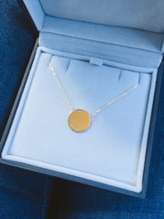 Gold personalised pendant