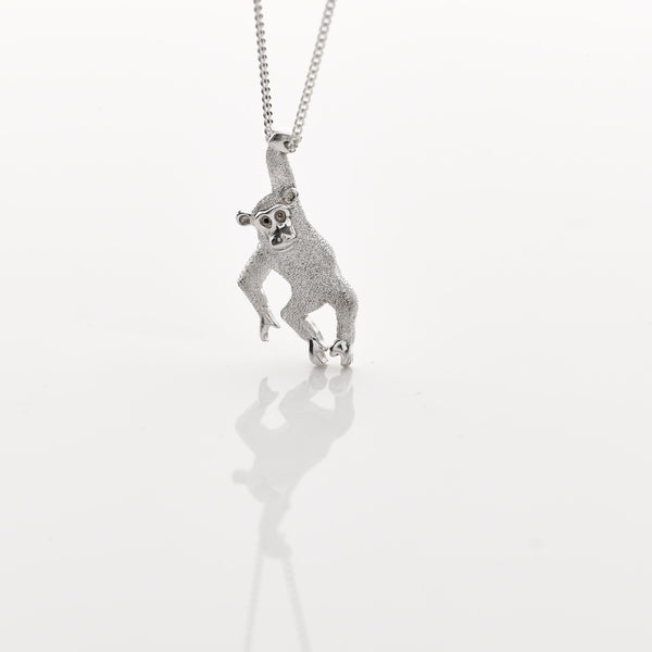 Sterling Silver Chimp Pendant